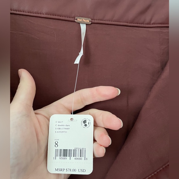 Free People vegan leather snap skirt - Picture 5 of 8